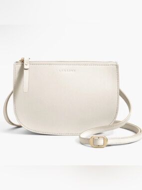 LO & SONS Cream Napa leather Waverly 2 Large convertible Crossbody/belt bag